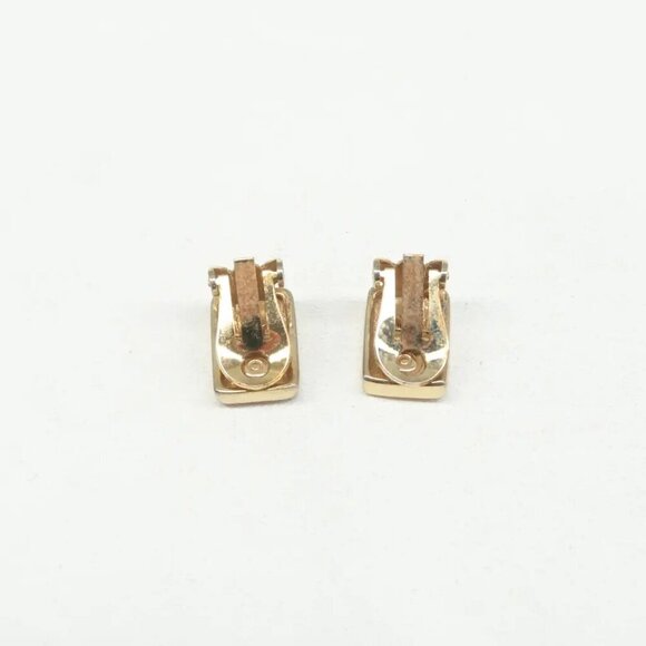 100% Authentic DIOR Gold-Tone Metal Clip-On Earrings 243-092924 - Picture 8 of 10